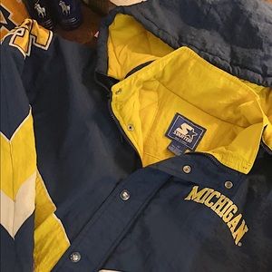 Vintage Starter Hooded Michigan Heavy Jacket